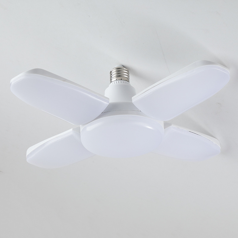 Blade Lighting Deformation Adjustable Blind AC85-265V Spot Deformable Garage E27 Bulb Folding Led Ceiling Fan Lamp Chandelier