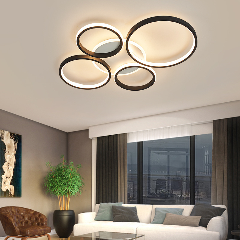 NEO Gleam Modern ceiling chandelier lights for living room Studyroom bedroom AC85-265V Black/Gold color led chandelier fixtures