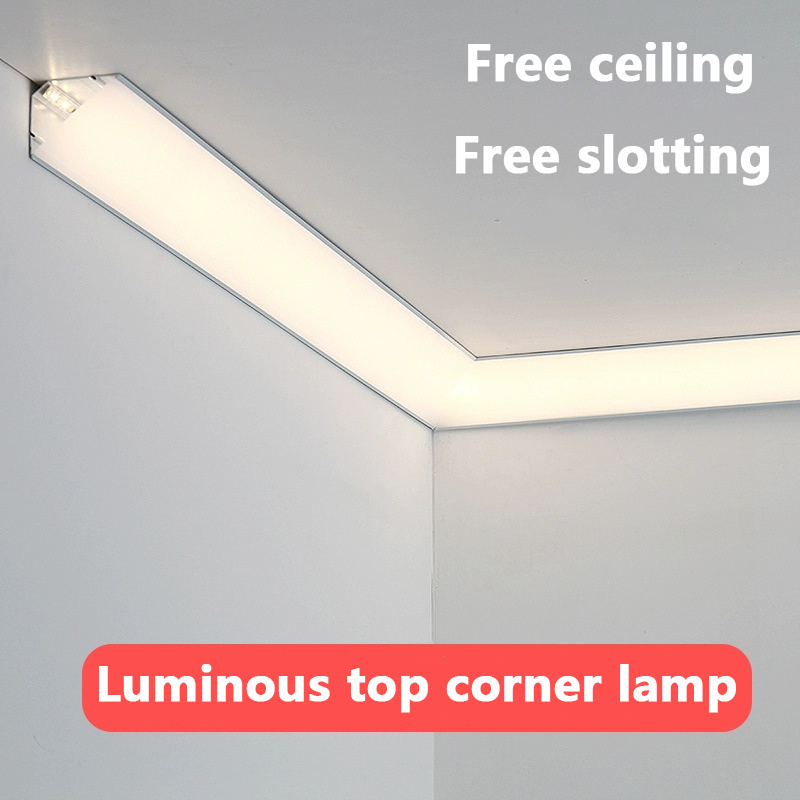 Indoor Ceiling Triangle Corner Mounted Aluminum Profile Light Corner LED Linear Light