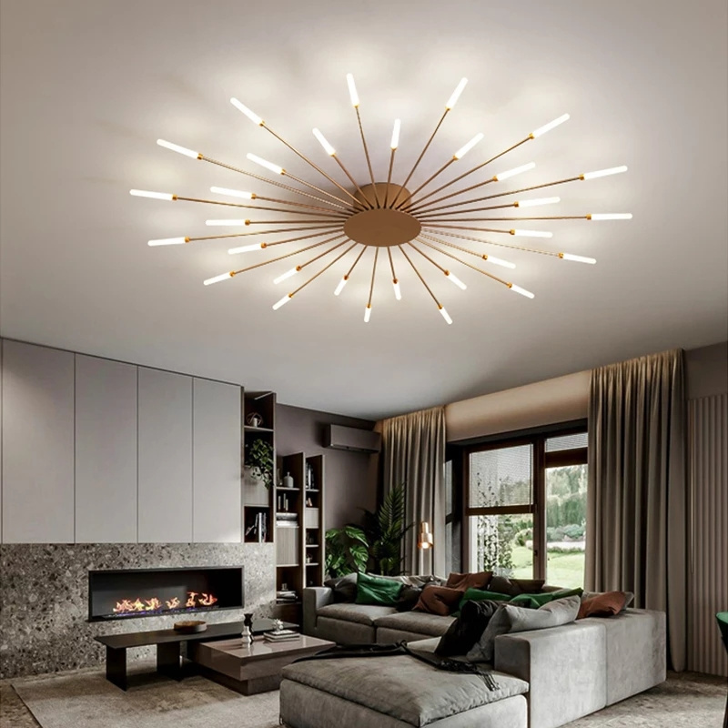 Hot Sale Fireworks Led Ceiling For Living Room Bedroom Home Pendant Moder Lamp Lighting Chandelier Ceiling Light Hanging