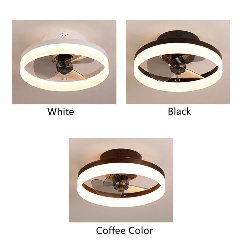 LED Ceiling Light Fans AC DC Fan Bedroom Lamp Lighting For Living Room Decorative Lamps Ventilated Silent With Remote Control