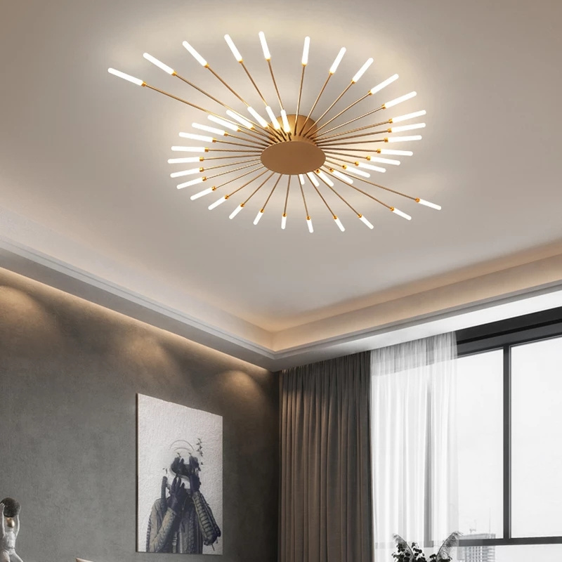 Hot Sale Fireworks Led Ceiling For Living Room Bedroom Home Pendant Moder Lamp Lighting Chandelier Ceiling Light Hanging