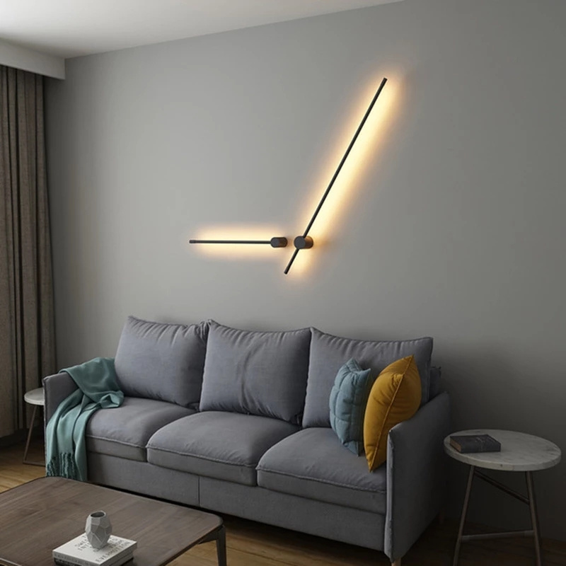 Atmosphere Decor For Home Bedroom Living Room Bar Corridor Long Background Sconce 110V 220V Linear Fixture Led RGB Wall Lamp