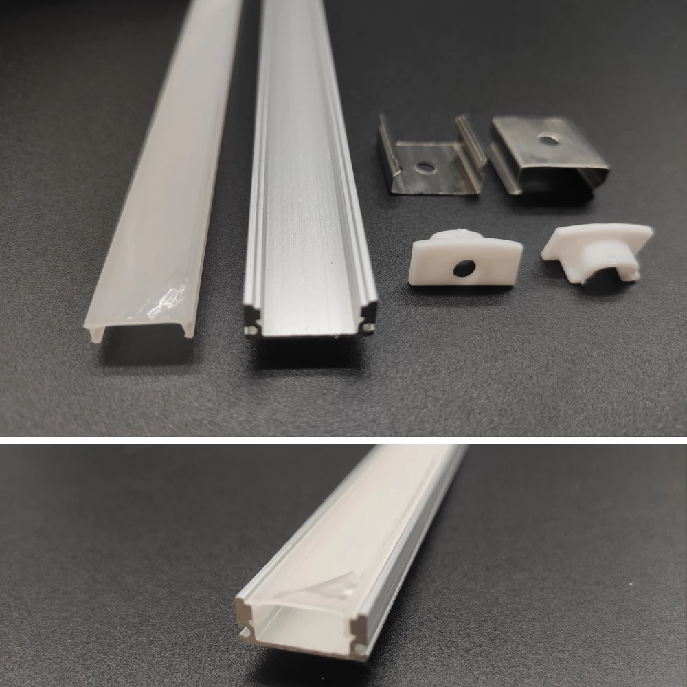 U/V/YW Style Shaped 0.5m Silver LED Bar Lamp Channel Holder Cover DIY With Milky Cover Strip Tube Linear Aluminum Profile