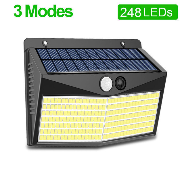 Outdoor IP65 Waterproof 248/468 LED Reflector Solar Garden Lights Sensor Spotlight Sunlight Battery Solar Powered Lantern