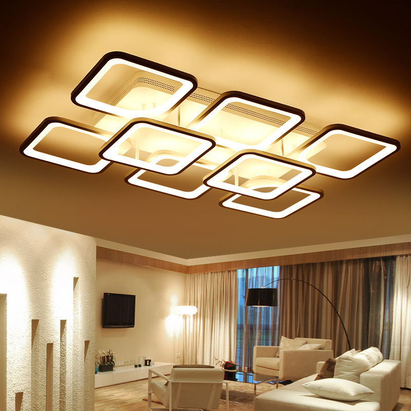 Simple Room Light Led Bedroom ,Square Rectangular Chandelier LED Ceiling Light