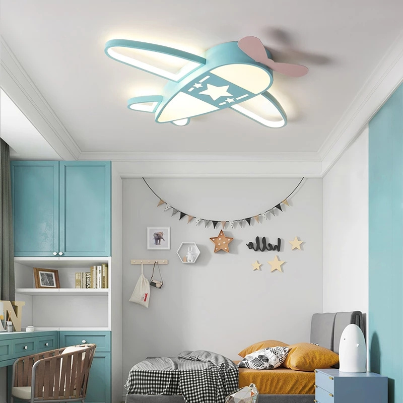 Aircraft children's lamp modern led Ceiling Lights bedroom boy girl children's room home decoration 90-200V ceiling lamp Fixture