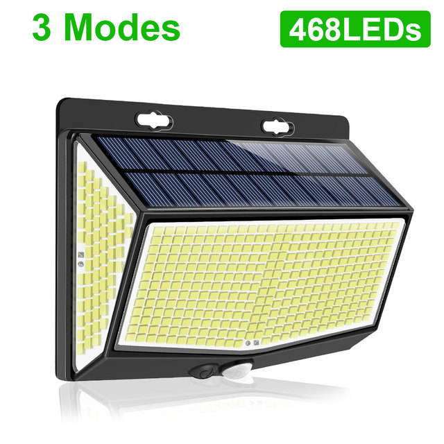 Outdoor IP65 Waterproof 248/468 LED Reflector Solar Garden Lights Sensor Spotlight Sunlight Battery Solar Powered Lantern