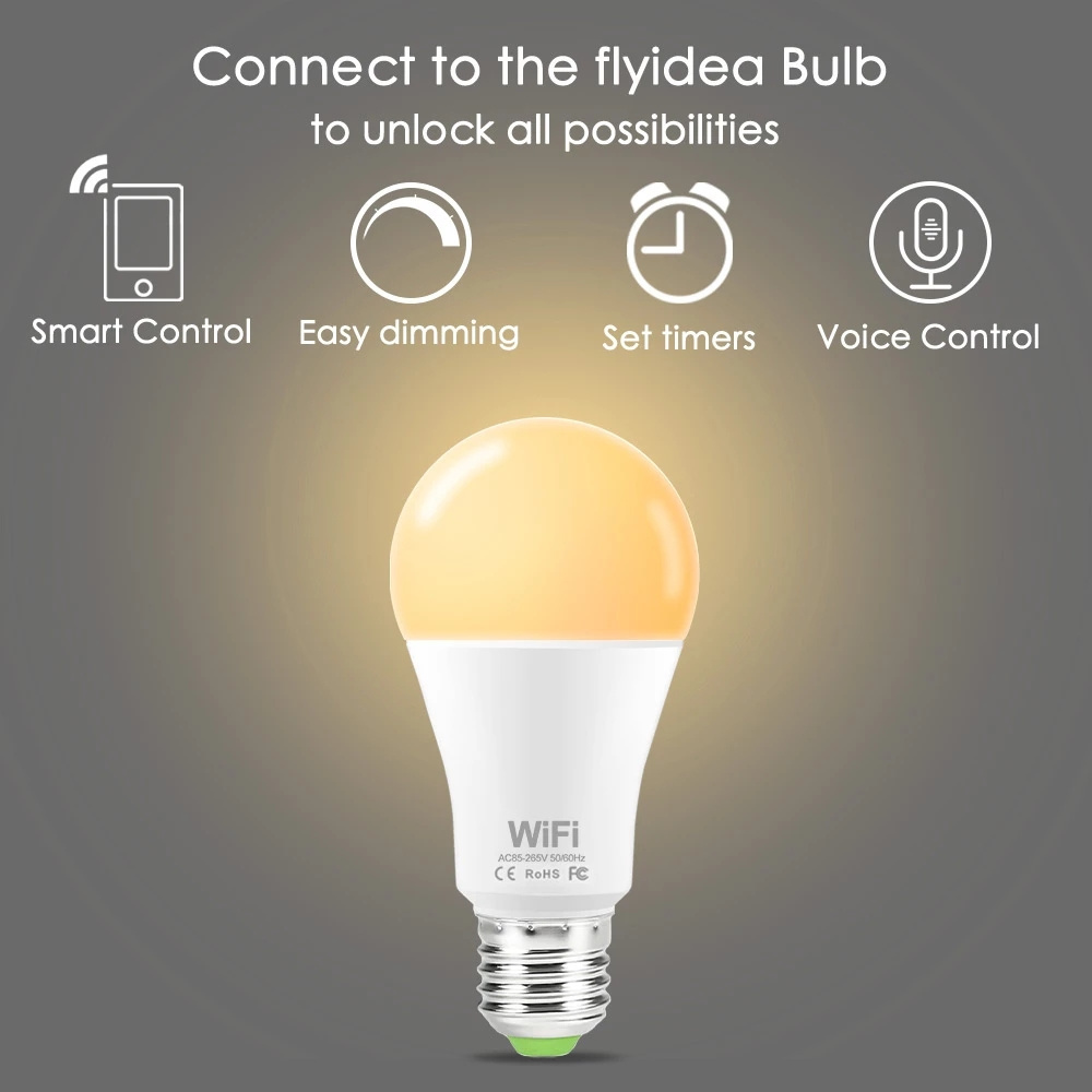 15W A60 E27 B22 Bulb CCT Change SMD 2835 Dimmable LED Bulb Light for Home Lighting wifi smart led bulb