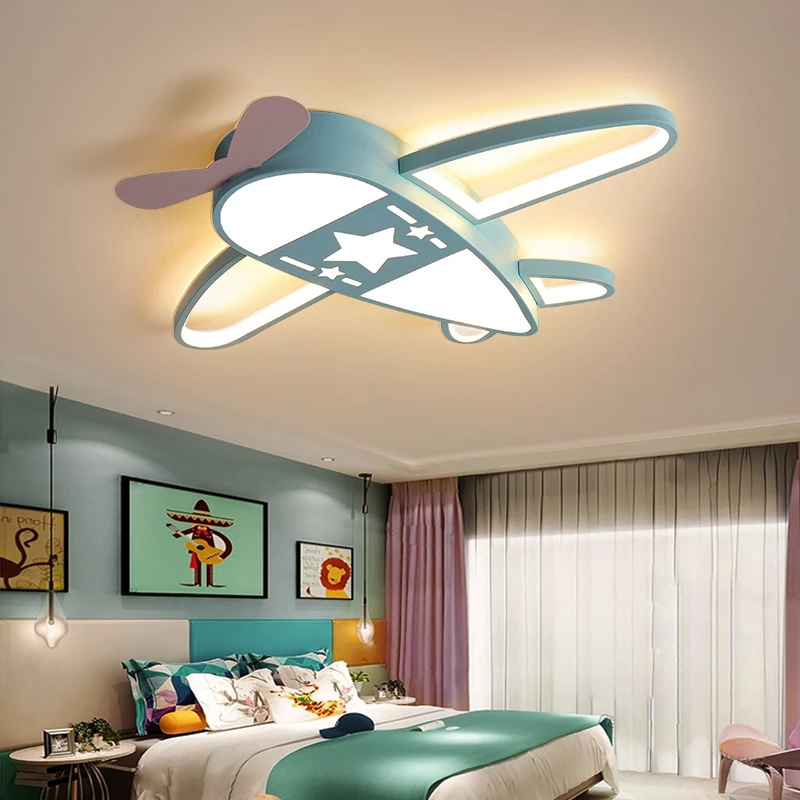 Aircraft children's lamp modern led Ceiling Lights bedroom boy girl children's room home decoration 90-200V ceiling lamp Fixture