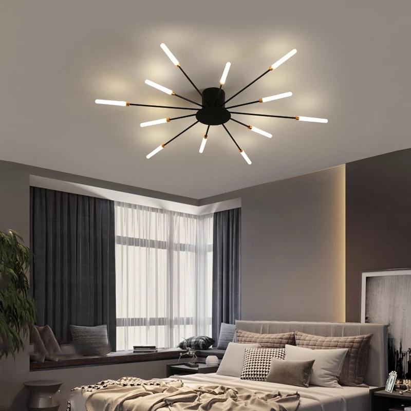 LED Chandelier Ceiling For Dining Living Room Bedroom Home Decoration Hanging Lights Gold Or Black Modern Creative New Fixtures