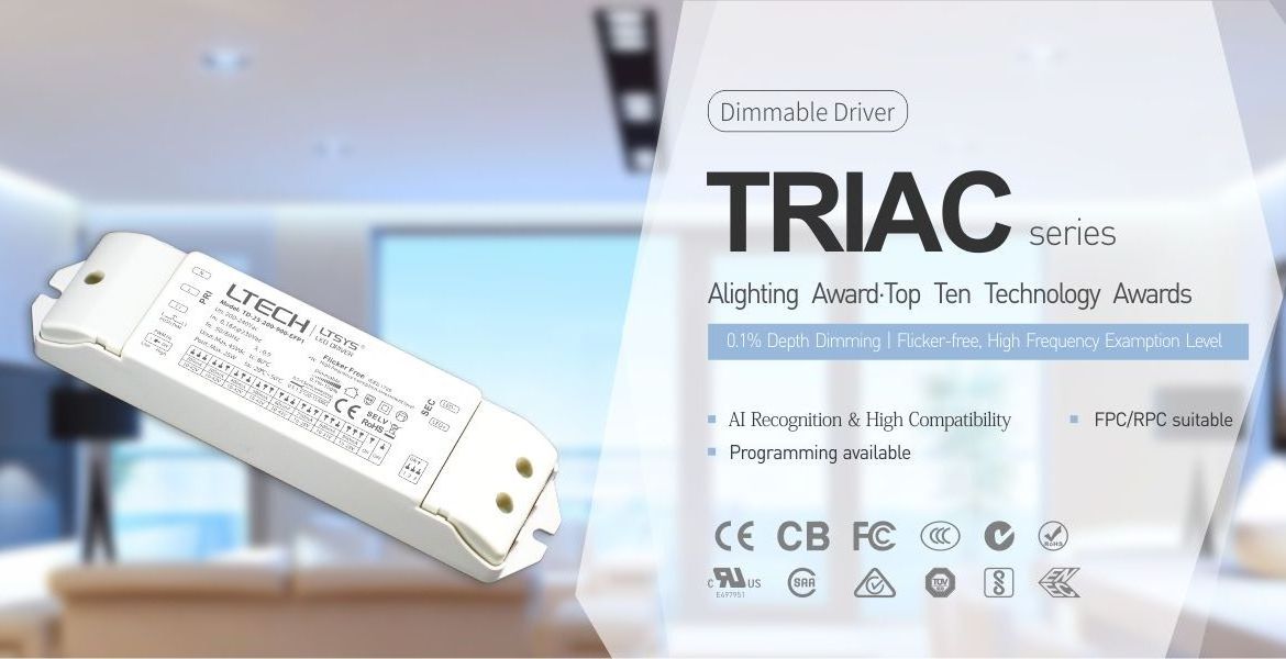 Ltech Small size and light weight Triac  LED Driver 30w 40w Consant Current Dimmable LED Driver