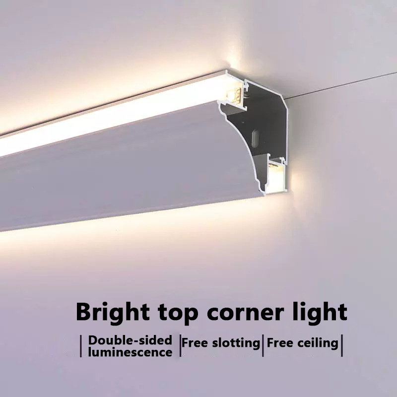 Indoor Ceiling Triangle Corner Mounted Aluminum Profile Light Corner LED Linear Light