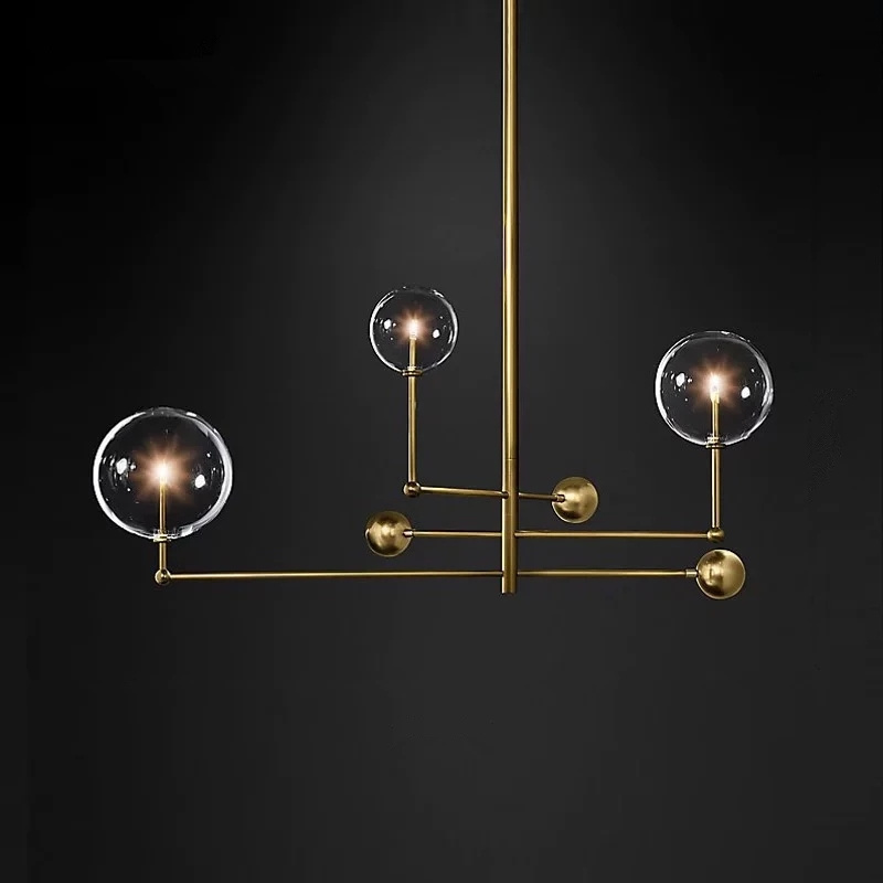 Durlitecn Modern LED Chandelier Lighting Ball Glass Lamp Nordic Fixture Creative Glass Pendant Light For Dining Room