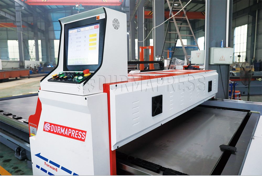 Durmapress Horizontal CNC V Grooving Machine 50mm max Z stroke Gantry V Grooving Groover Cutting Machine