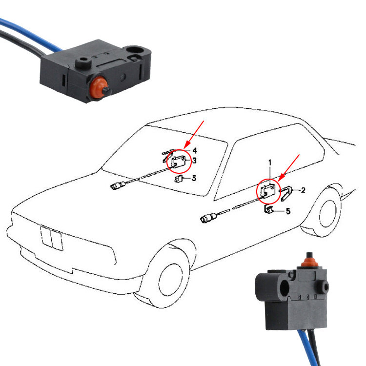 Factory OEM Snap Action Switch IP67 Waterproof Micro Switch Push Button Switches for Car Door Locking