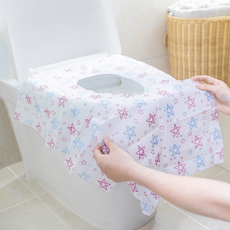 Waterproof Flushable Print Non-woven Paper Disposable Toilet Seat Covers