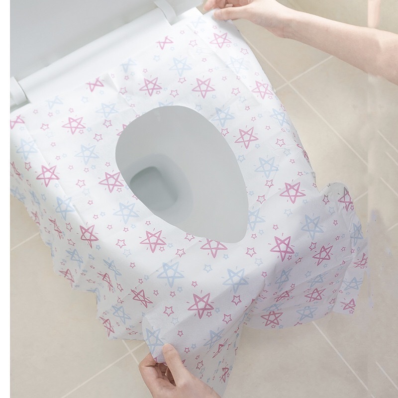 Waterproof Flushable Print Non-woven Paper Disposable Toilet Seat Covers