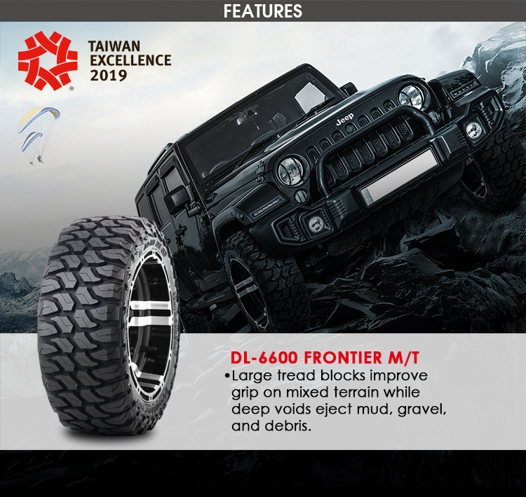 High quality rubber 37x12.50R20 off-road tyre