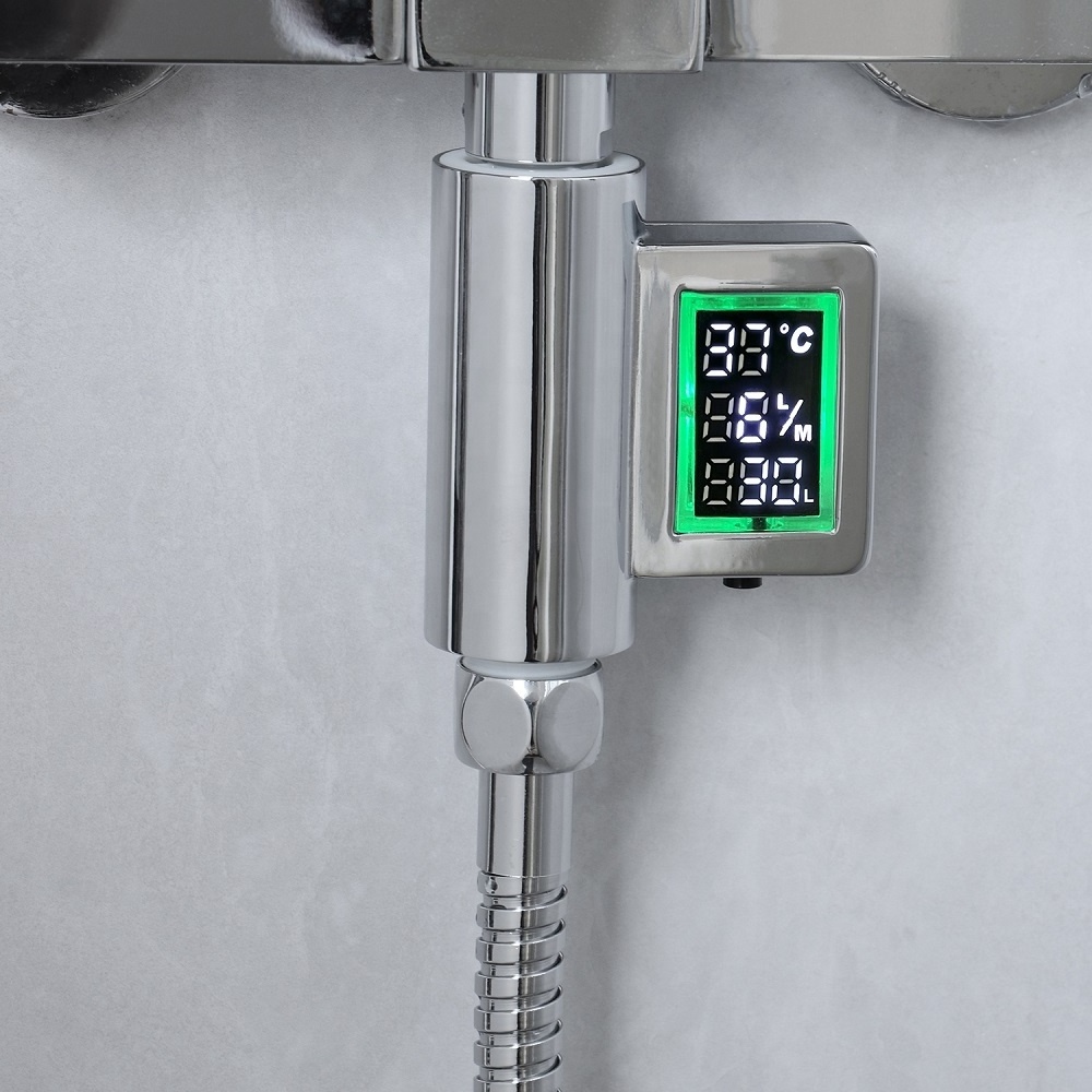 Led Temperature Digital Flow Meter Shower Digital Bath Thermometer Water Thermometer digital Shower Led Meter Shower Thermometer