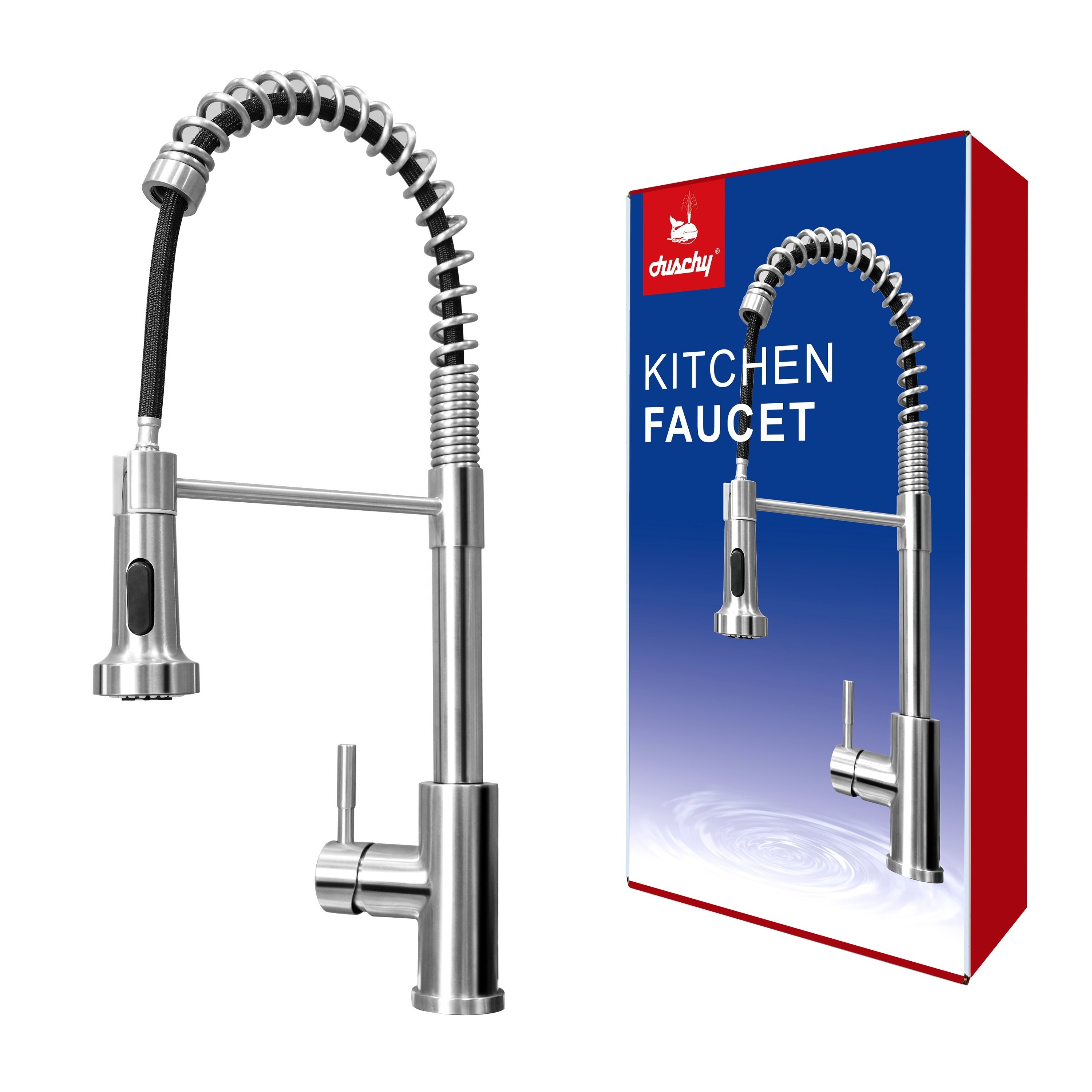 Factory Kitchen Faucet Stainless Steel Modern Kitchen Faucet Black Pull Out Sink Taps Kitchen Faucet With Box Packing