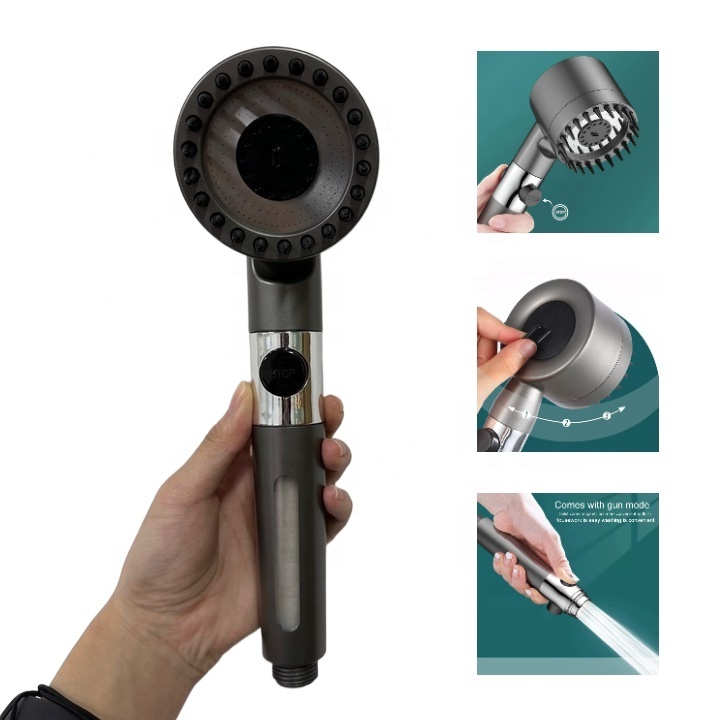 Bathroom Spray Shower Head High Pressure 3 Function Hand Shower Head Bathroom Filter Massage Filtered Shower Head With Filter