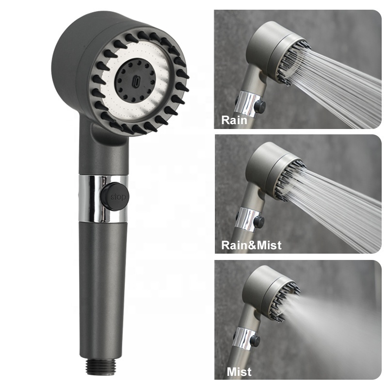 Bathroom Spray Shower Head High Pressure 3 Function Hand Shower Head Bathroom Filter Massage Filtered Shower Head With Filter