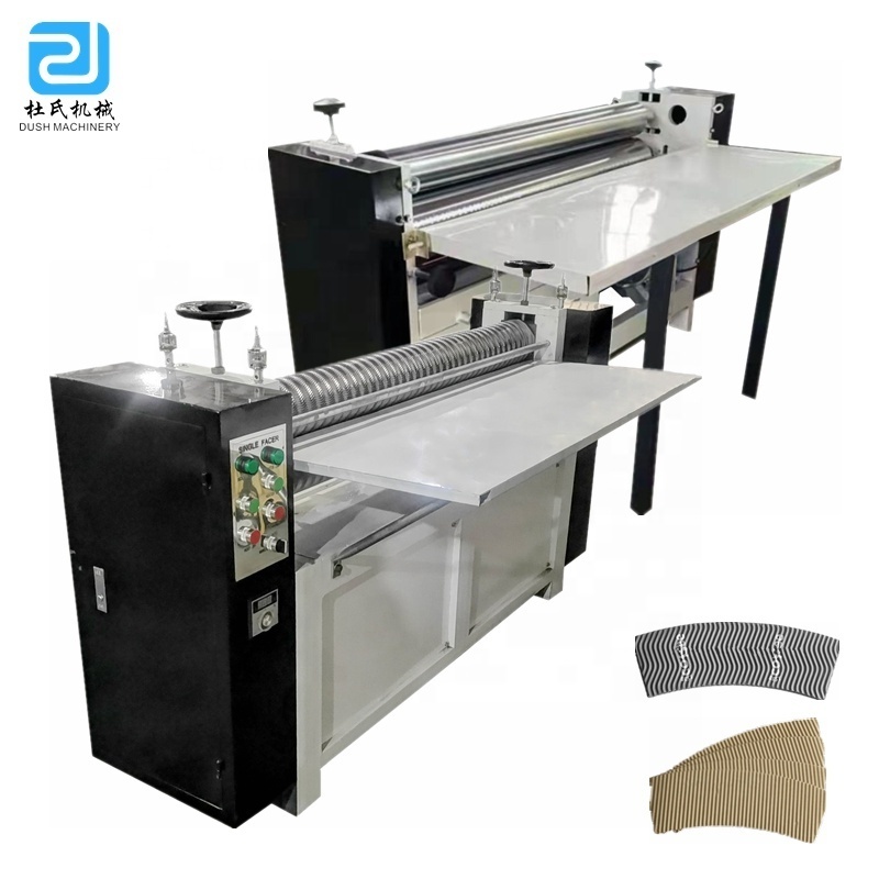 DS-C Ripple Single Facer Corrugated Facer Paper Making / Forming Machine with Manual Glue Machine for Corrugated Paper