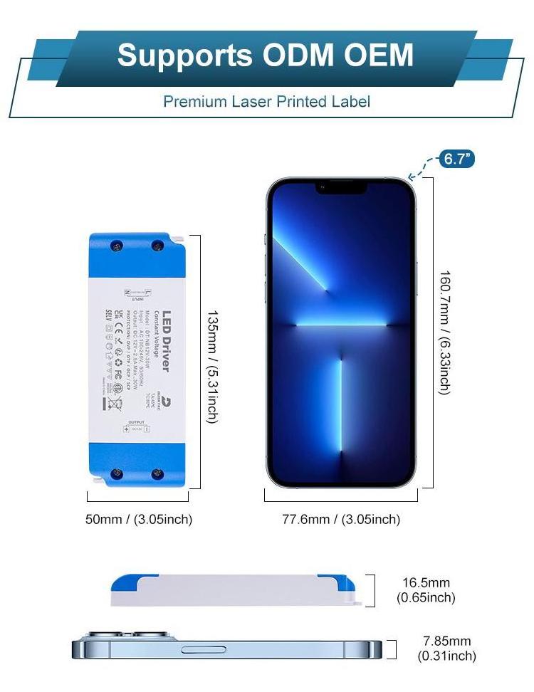 Dusktec Led Driver Manufacturer 12v Constant Voltage Mini Led Wall Adapter Bulb 30w 60w Ultra Thin Led Driver