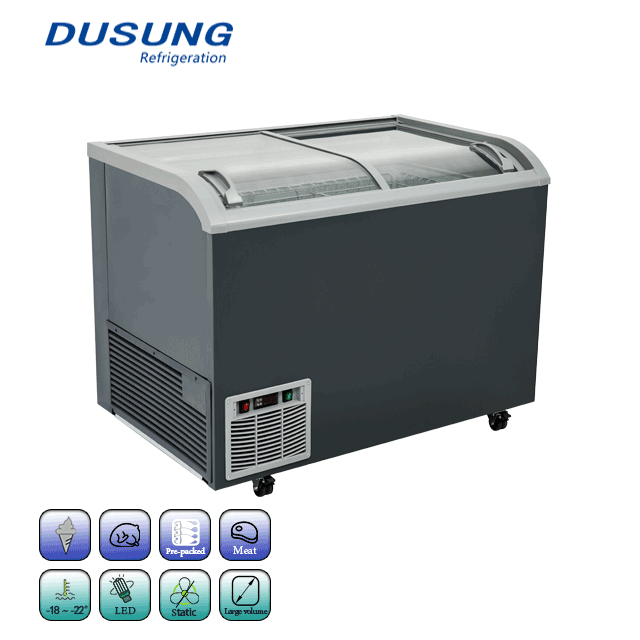 Dusung  supermarket combined island freezer for frozen food Air Cooling Upright Chiller