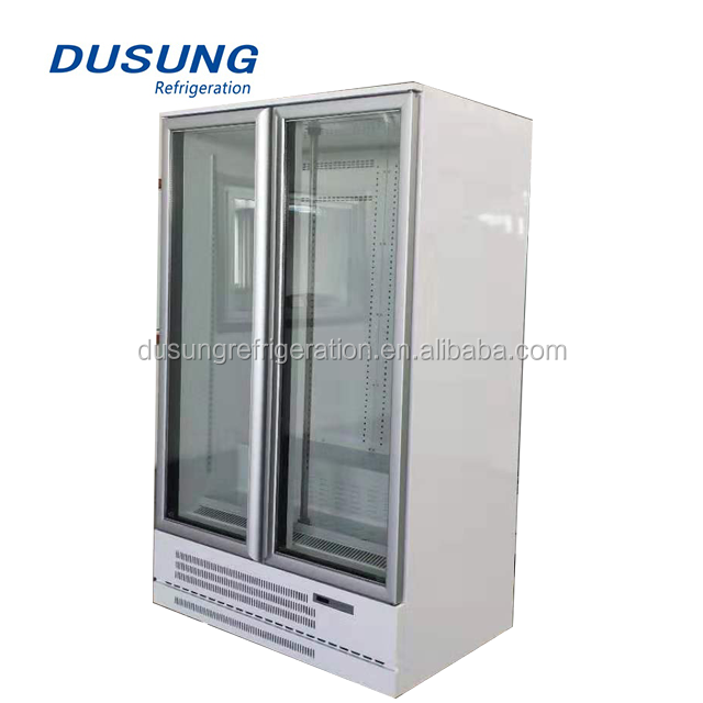 DUSUNG 3 Glass Door Commercial Vertical Cold Energy Drink Beverage Display Refrigerator Freezer