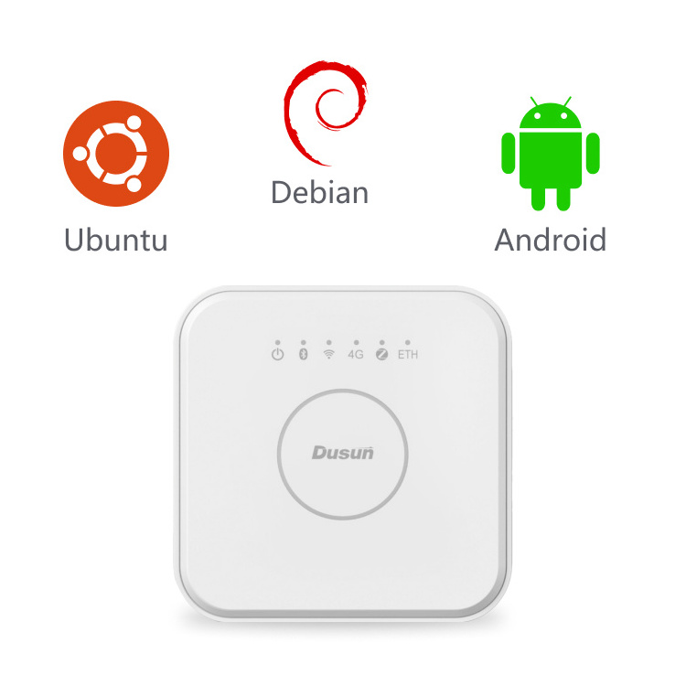 Dusun Linux RK3328 Z-wave Wifi Ble Zigbee Lorawan 4G LTE CAT M1 IoT Ceiling Edge Gateway