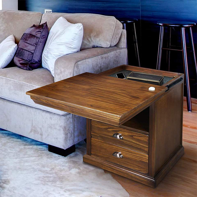 DU'S Retro bedside table and sofa cabinet with hidden compartments