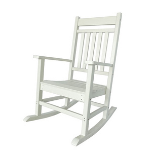 DU'S White Outdoor Rocking Chair Classic Garden Chair Patio Deck Chair with armrests