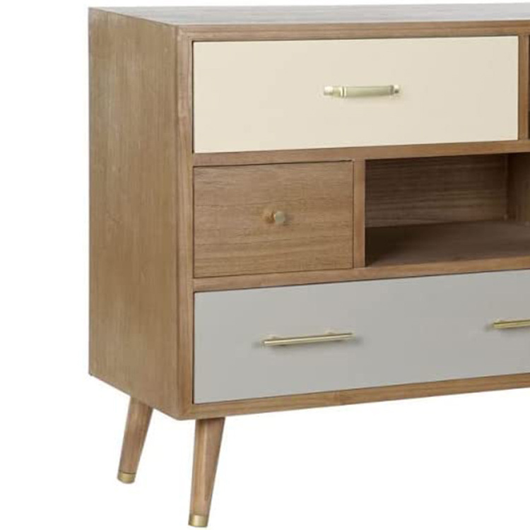 DU'S Bucket cabinet wood simple modern bedroom livingroom storage cabinet 3 chest of drawers