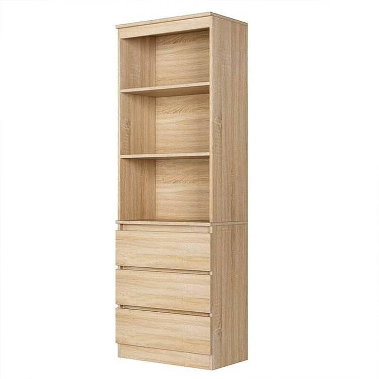 DU'S Modern solid wood with drawers open bookshelf suitable for multi scene use