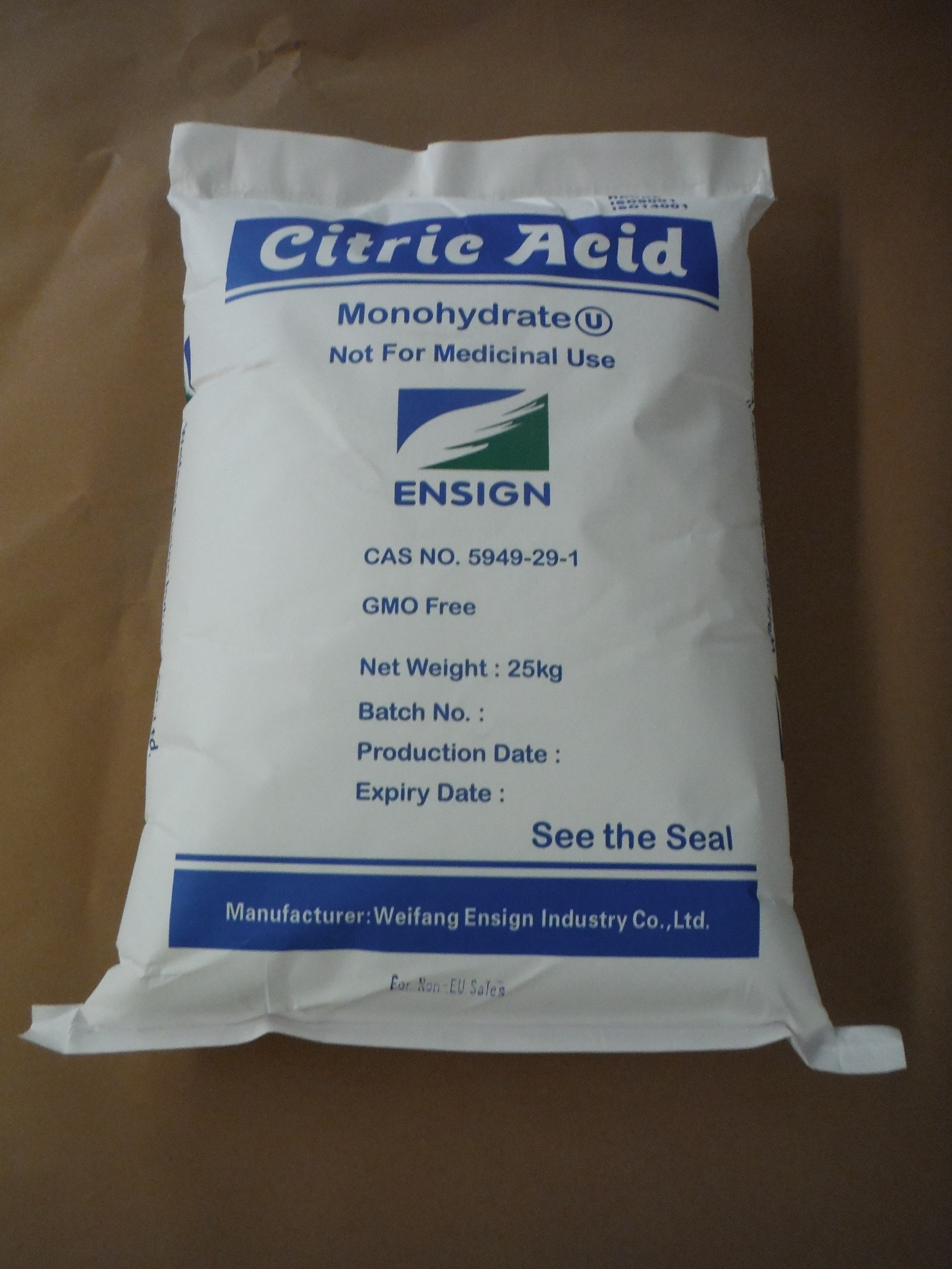 Lemon Star/Ensign/TTCA/RZBC Citric Acid Monohydrate 8-40/8-16mesh Citric Acid Anhydrous 10-40/30-100mesh