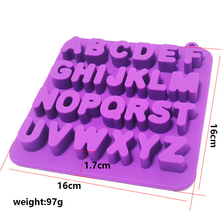 Custom 26 alphabet shape cake Baking silicone epoxy resin cake supplies chocolate Molds silicon cake tools