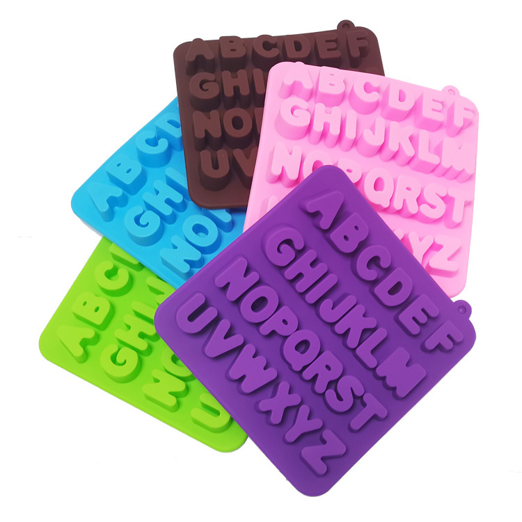 Custom 26 alphabet shape cake Baking silicone epoxy resin cake supplies chocolate Molds silicon cake tools