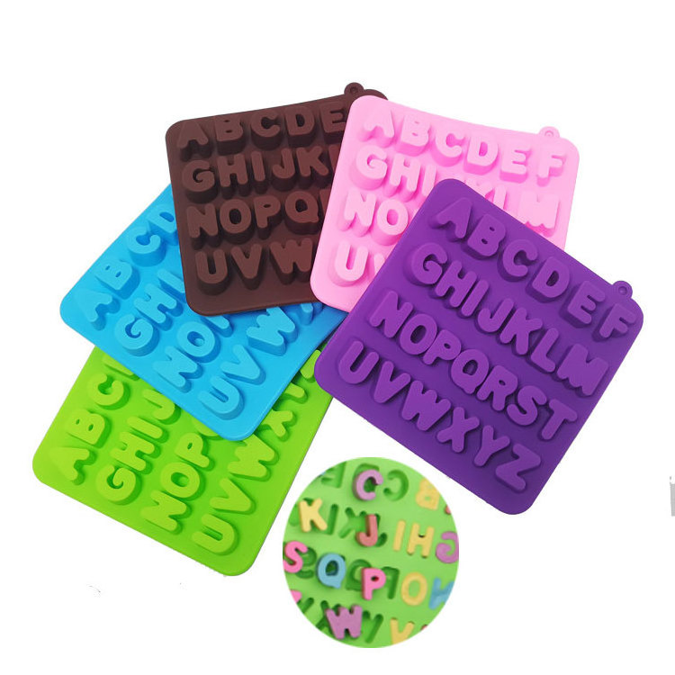 Custom 26 alphabet shape cake Baking silicone epoxy resin cake supplies chocolate Molds silicon cake tools