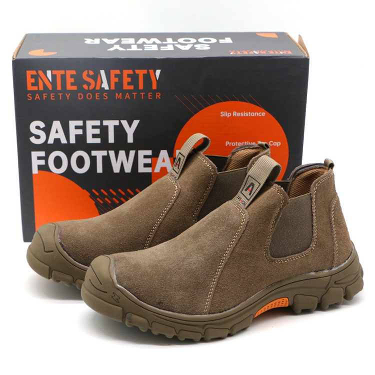 ENTE SAFETY 2023 new styles american industrial men leather rubber engineering steel toe cat cap boots women safety shoes