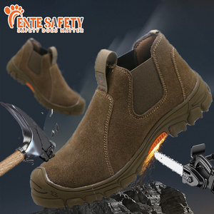 ENTE SAFETY 2023 new styles american industrial men leather rubber engineering steel toe cat cap boots women safety shoes