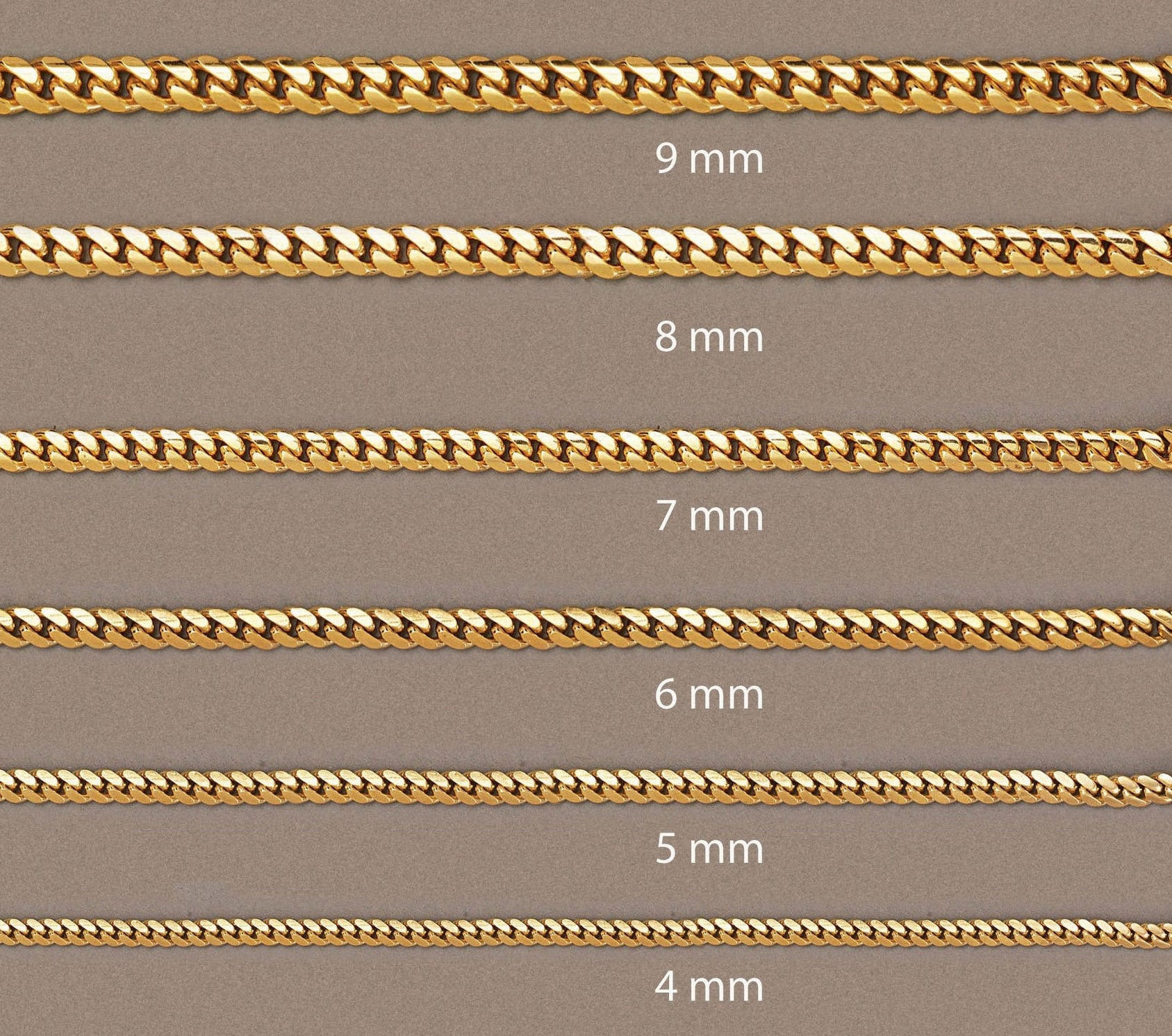 Duyizhao Hip Hop Classic Stainless Steel 14K Gold Plated Miami Cuban Link Chain Necklace Jewelry