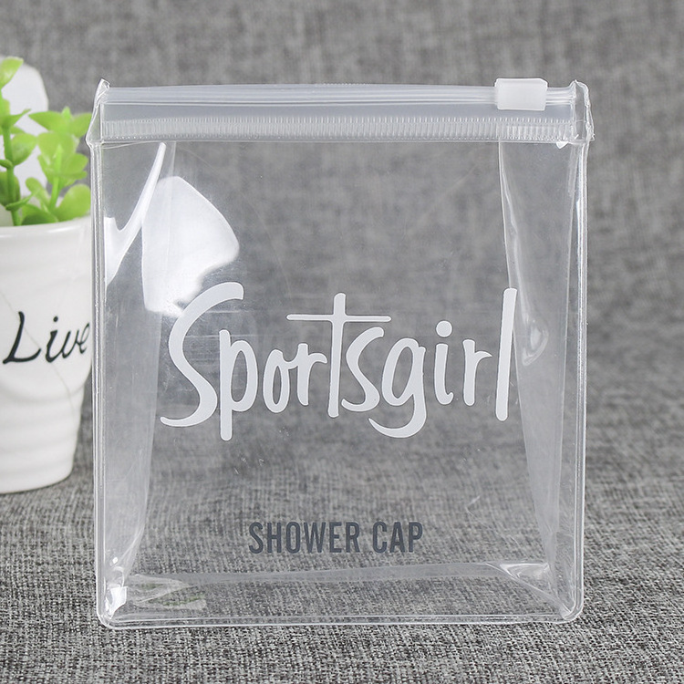 High Quality Clear Printed PVC Cosmetic Frosted Plastic Bag Zip Lock With Zipper Custom For Package