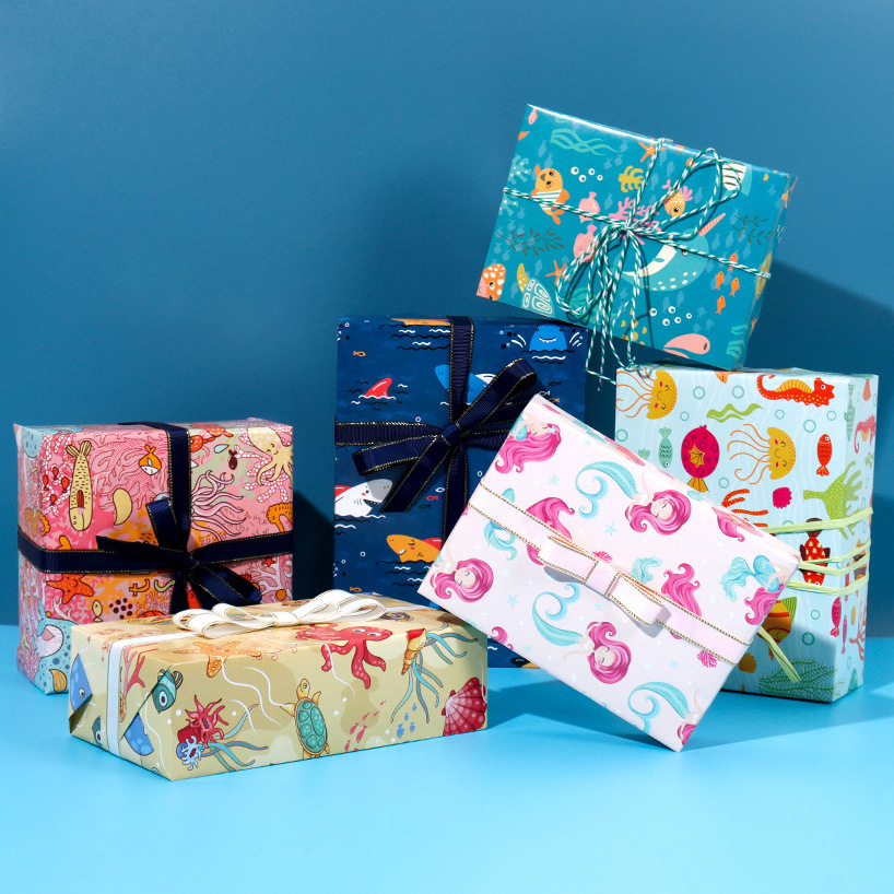 Low Price Fancy Gift Wrapping Paper Printed Tissue Wrapping Paper Custom Printed Wrapping Paper