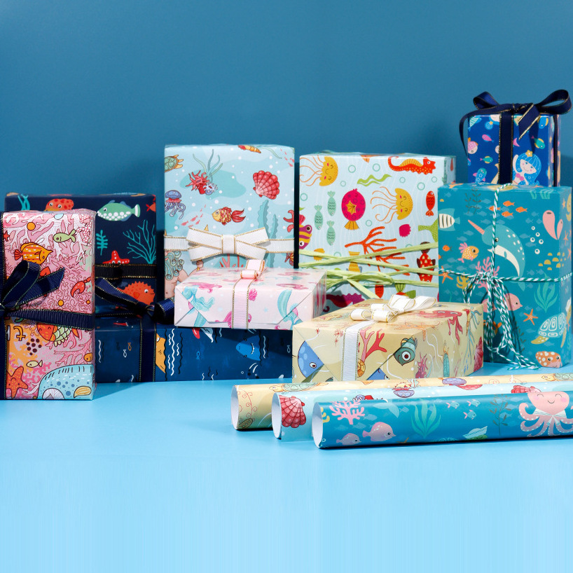 Low Price Fancy Gift Wrapping Paper Printed Tissue Wrapping Paper Custom Printed Wrapping Paper