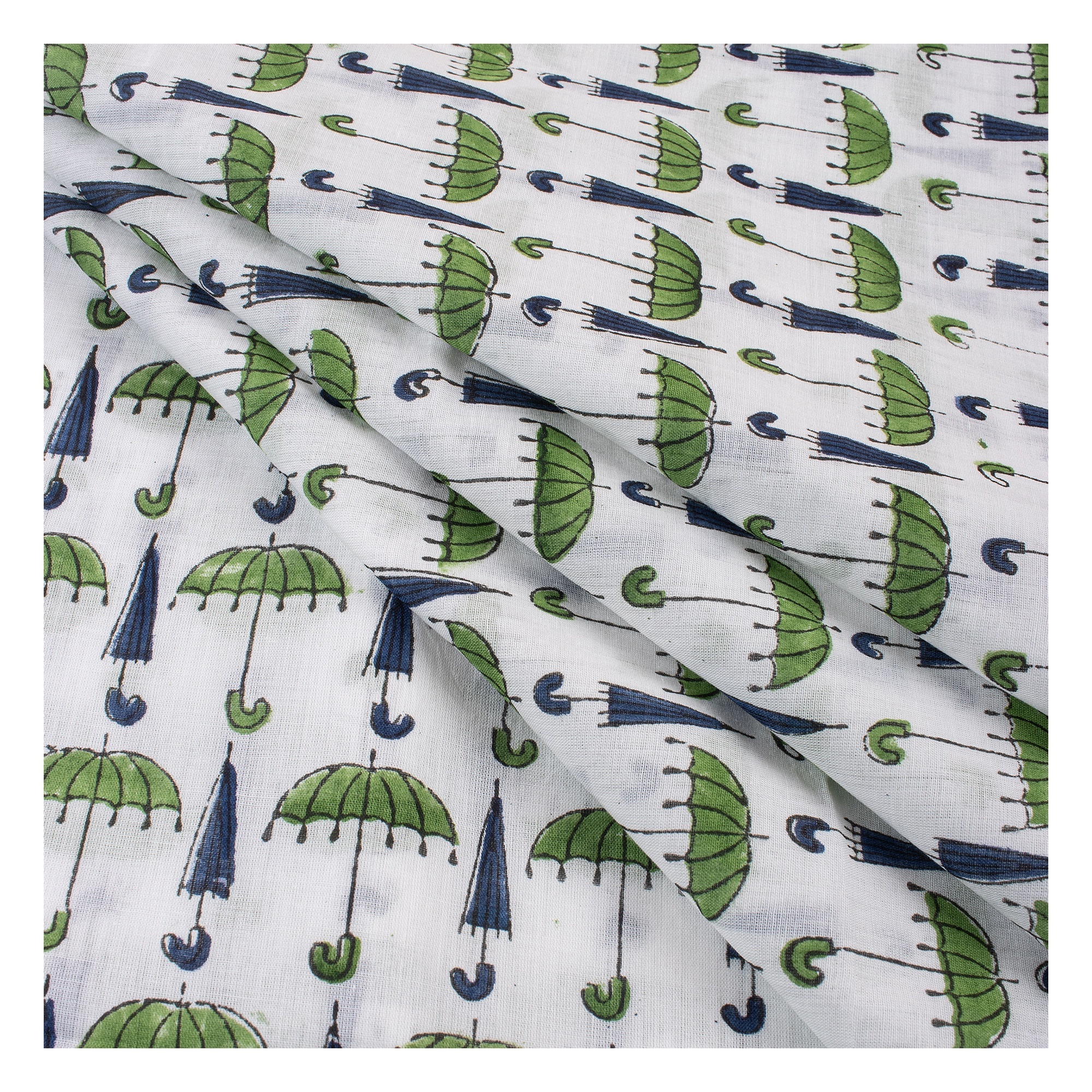 High Quality New Arrival Umbrella print fabric wholesale hand block print high quality fabric for clothing soft cotton fabric