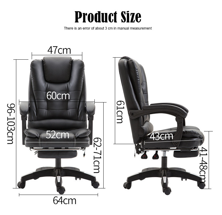 Wholesale Office PU Leather Chair Executive Black Leather Chair CEO Design Office Chair