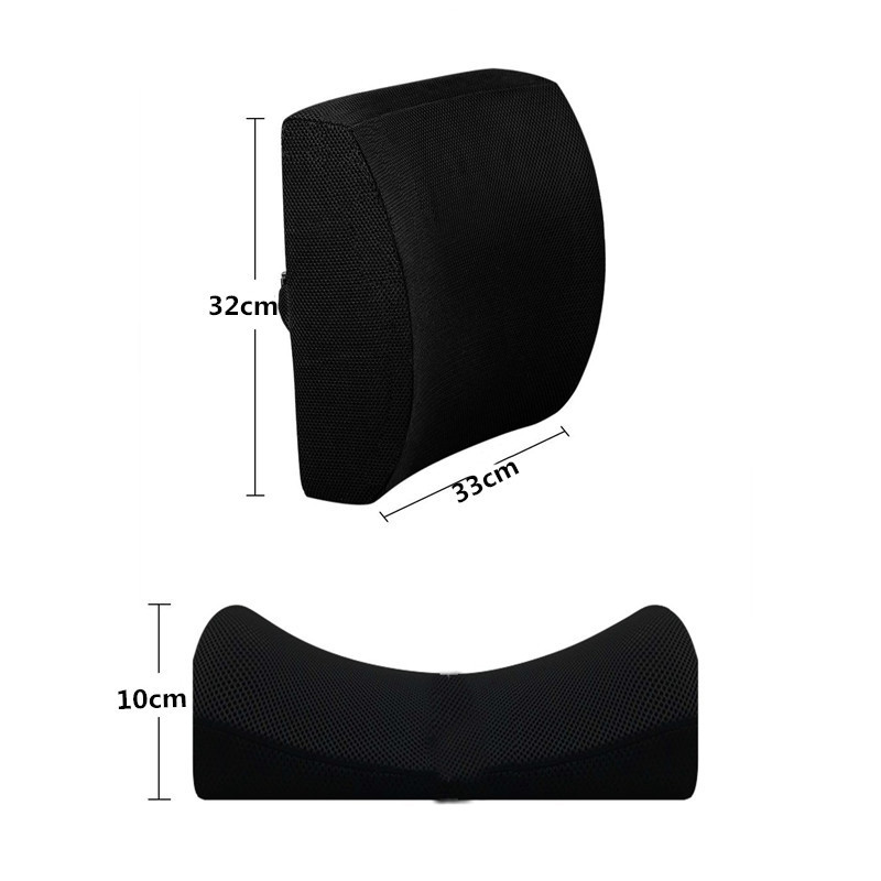 Ergonomically  Memory Foam Lumbar Support Pillow For Car Seat And  Beach Chair