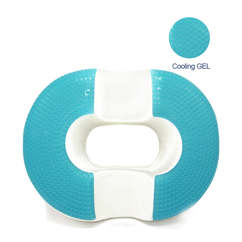 2024 Cool Gel Memory Foam Donut Cushion Shaped Tailbone Seat Pillow for Pain Relief